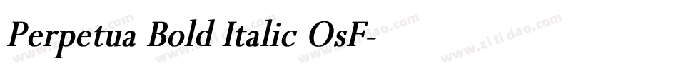 Perpetua Bold Italic OsF字体转换